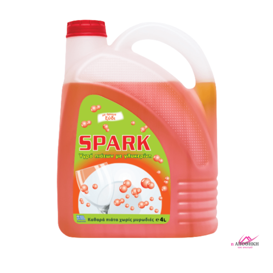 SPARK-ΥΓΡΟ-ΠΙΑΤΟ-ΞΥΔΙ-4L-4ΕΥΡΩ Spark Υγρό Πιάτων Ξύδι 4lt - Image 1