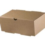 Χάρτινο κουτί double burger kraft plastic free 22Χ12Χ9cm 100τεμ.