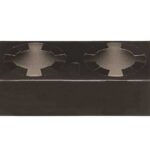 Ποτηροθήκη 2 θέσεων μαύρη matte 50 τεμ.